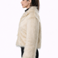 Beige Fur Jacket – Loose Fit – Women