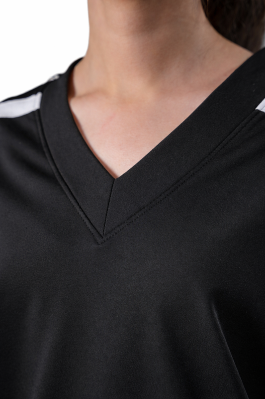 Black V-Neck Tracksuit – Loose Fit – Women