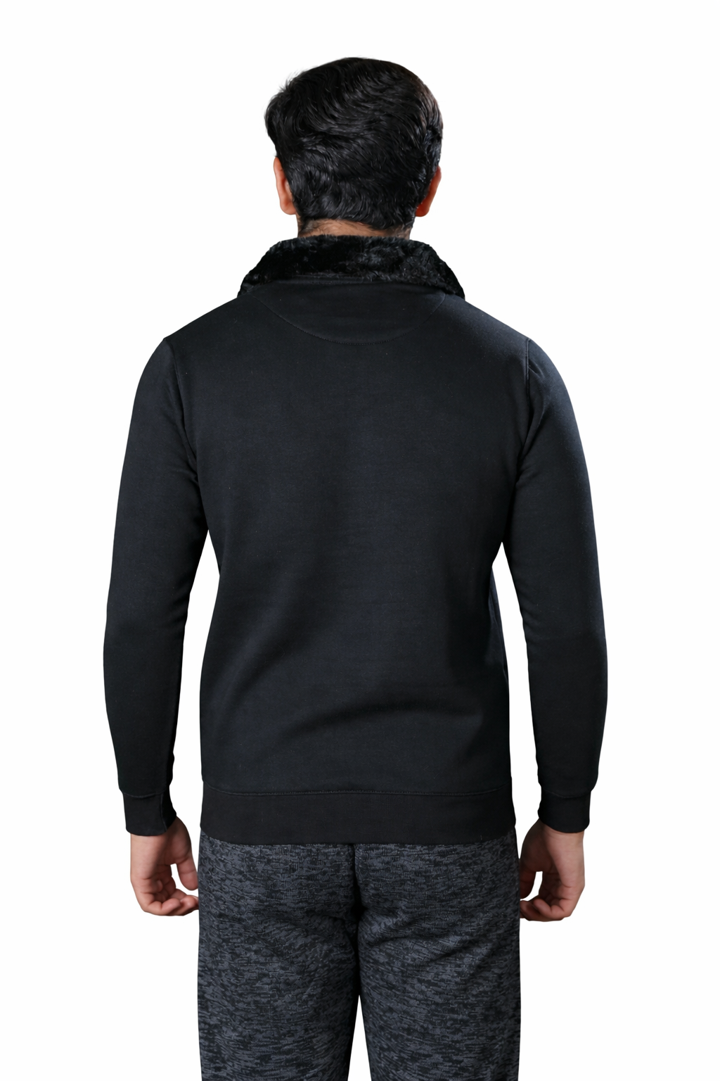Black Zip Sweatshirt – Regular Fit – Men