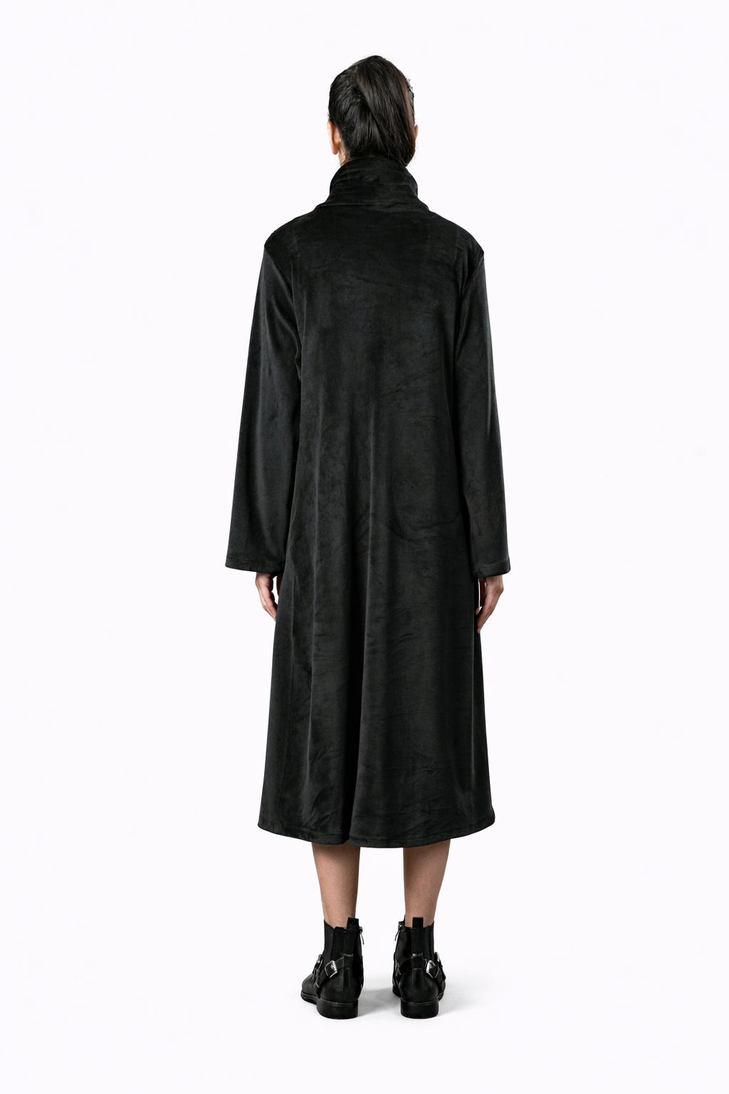 Black Velvet Dress – Loose Fit – Women