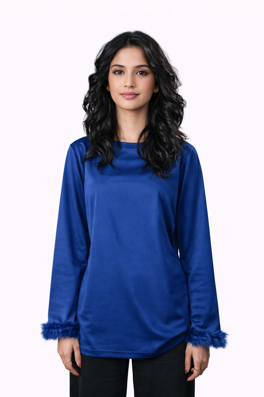 Blue Full Sleeve Shirt – Regular Fit – Women