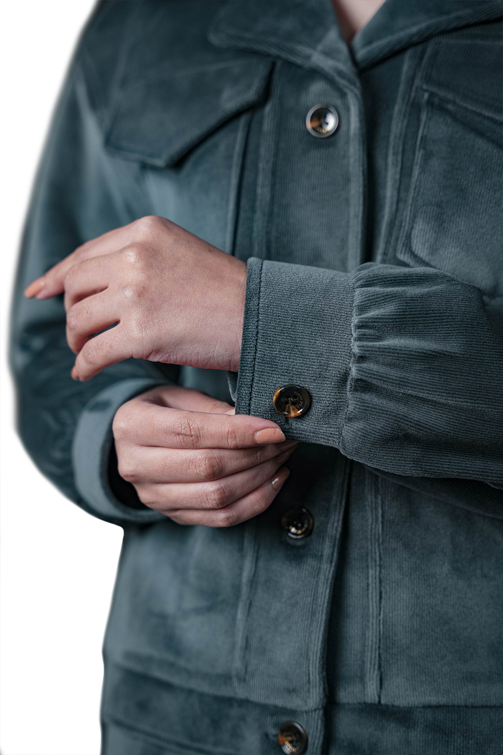 Grey Velvet Co-Ord Set – Loose Fit – Women