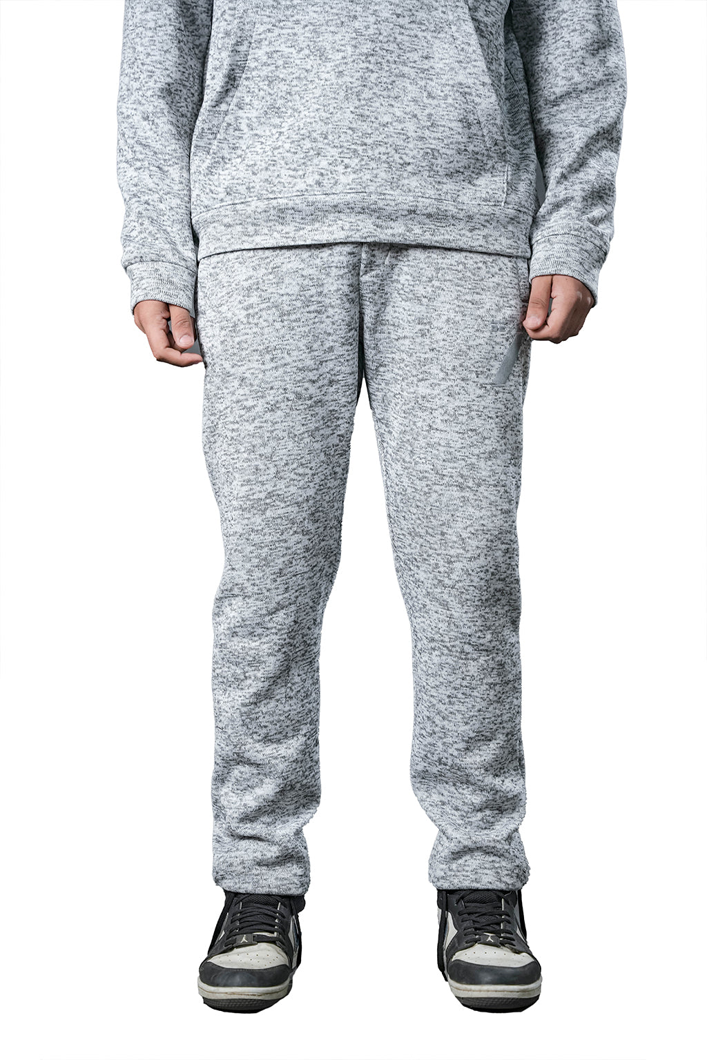Grey Textured Tracksuit – Loose Fit – Unisex