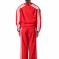 Red V-Neck Tracksuit – Loose Fit – Women