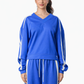 Blue V-Neck Tracksuit – Loose Fit – Women