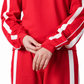 Red V-Neck Tracksuit – Loose Fit – Women