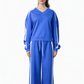 Blue V-Neck Tracksuit – Loose Fit – Women