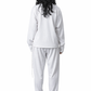 White Zip-Up Tracksuit – Regular Fit – Women
