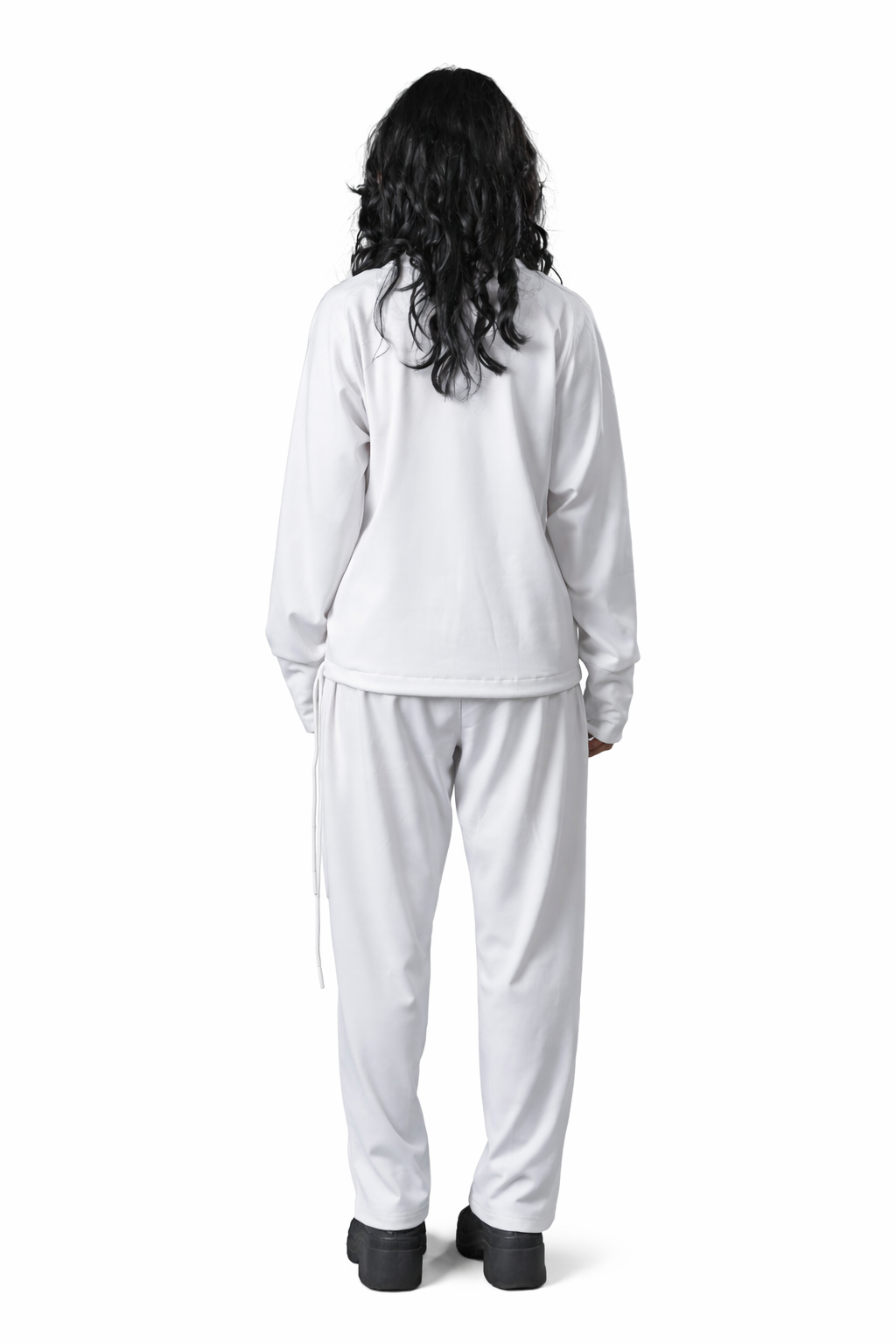 White Zip-Up Tracksuit – Regular Fit – Women