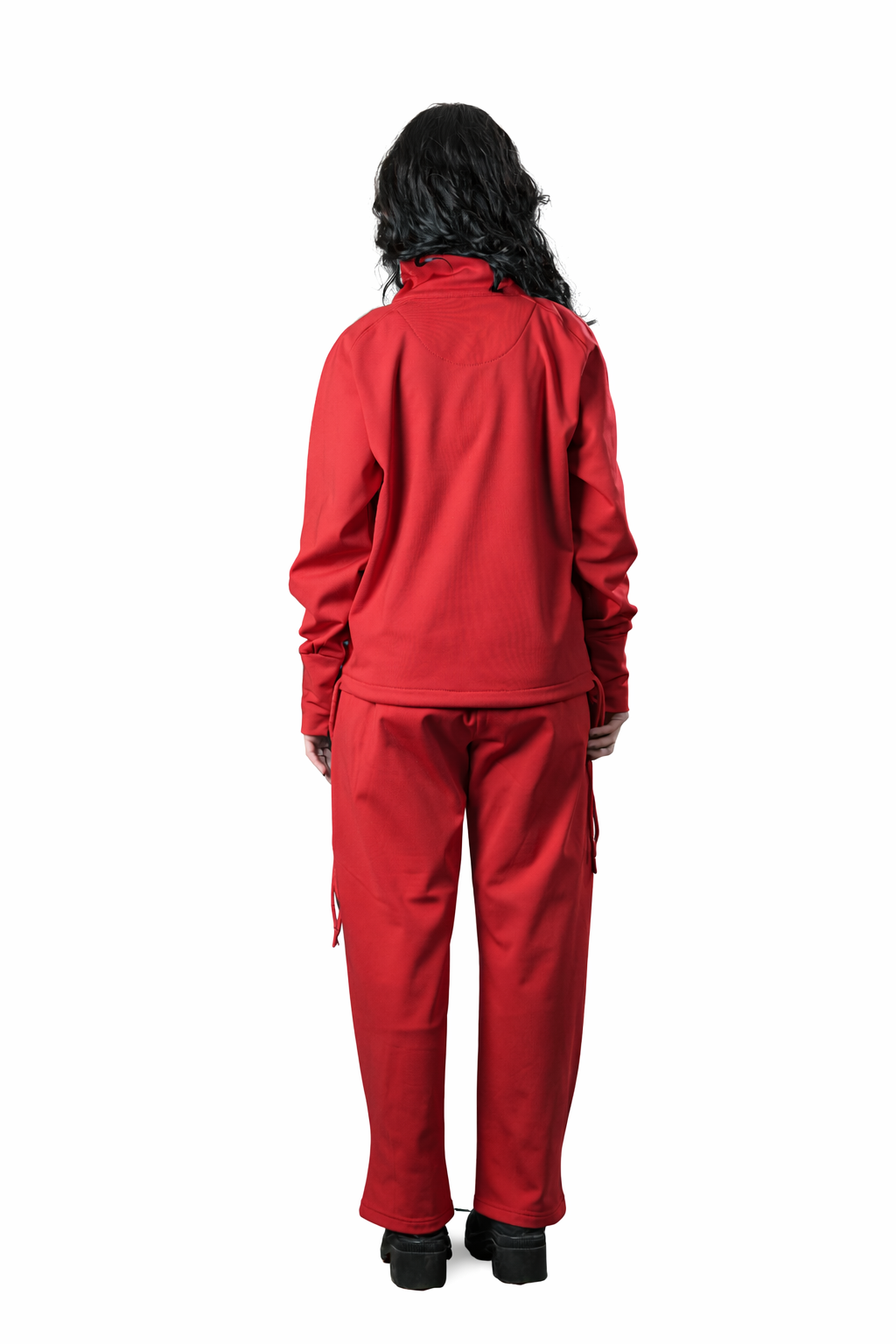 Red Zip-Up Tracksuit – Regular Fit – Women