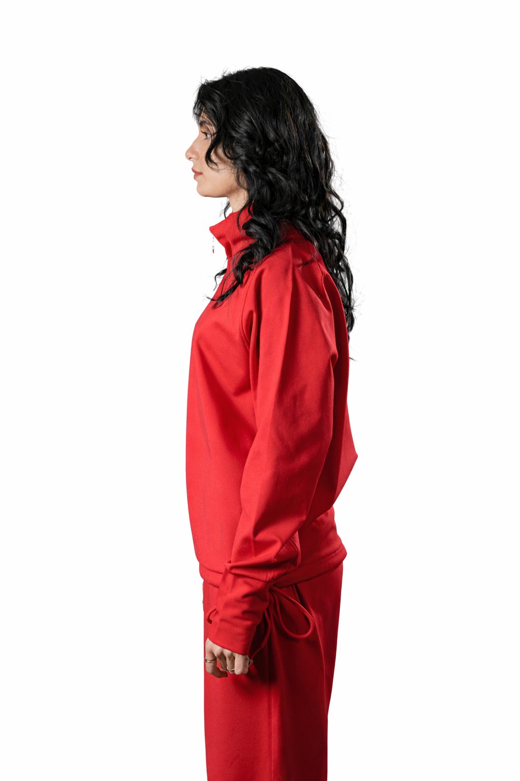 Red Zip-Up Tracksuit – Regular Fit – Women