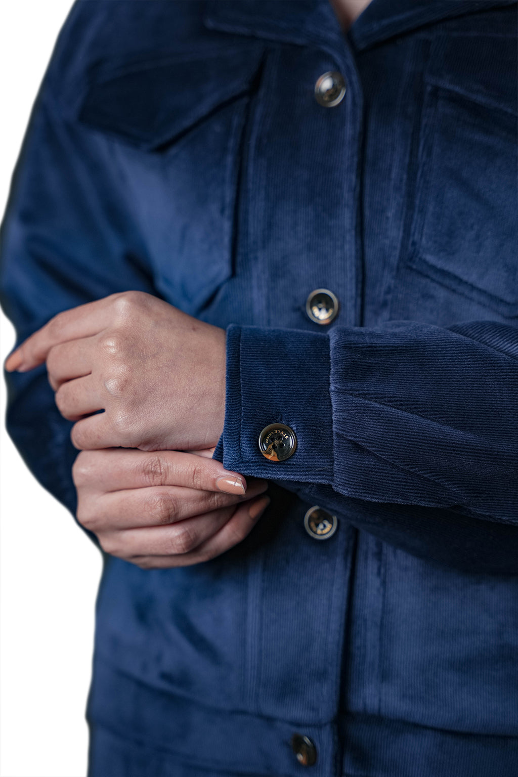 Blue Velvet Co-Ord Set – Loose Fit – Women