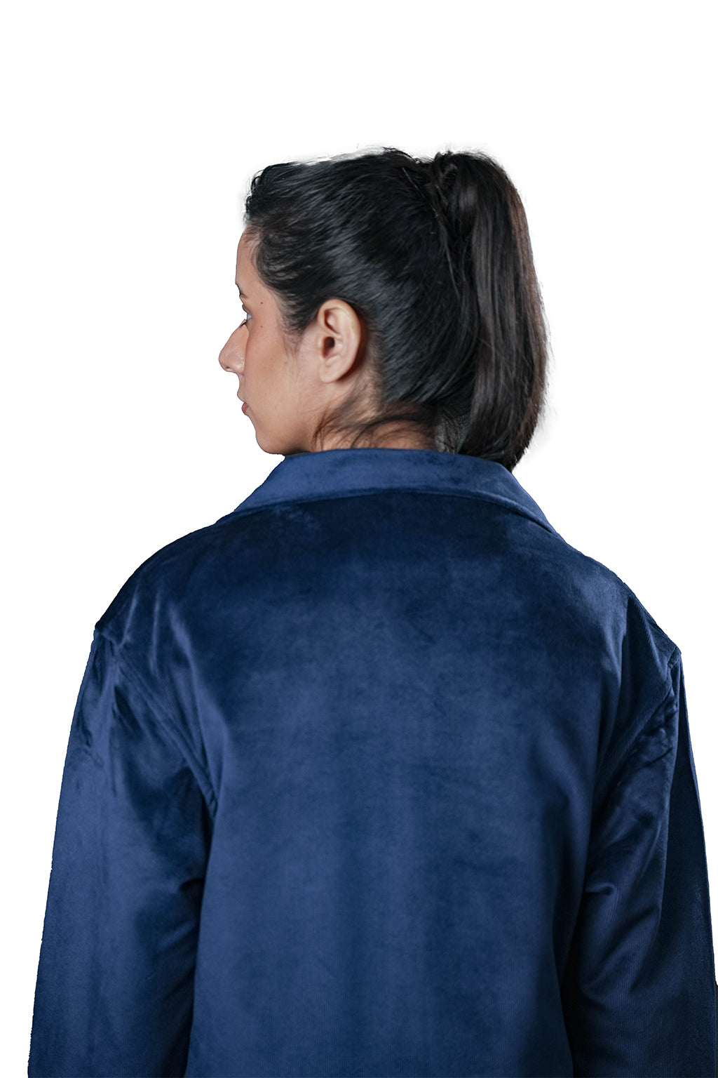 Blue Velvet Co-Ord Set – Loose Fit – Women