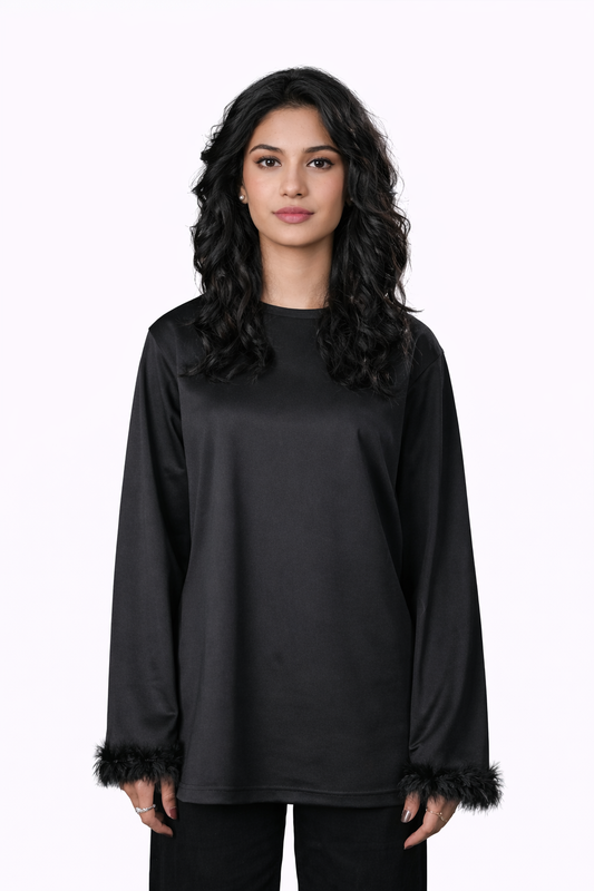 Black Full Sleeve Shirt – Regular Fit – Women