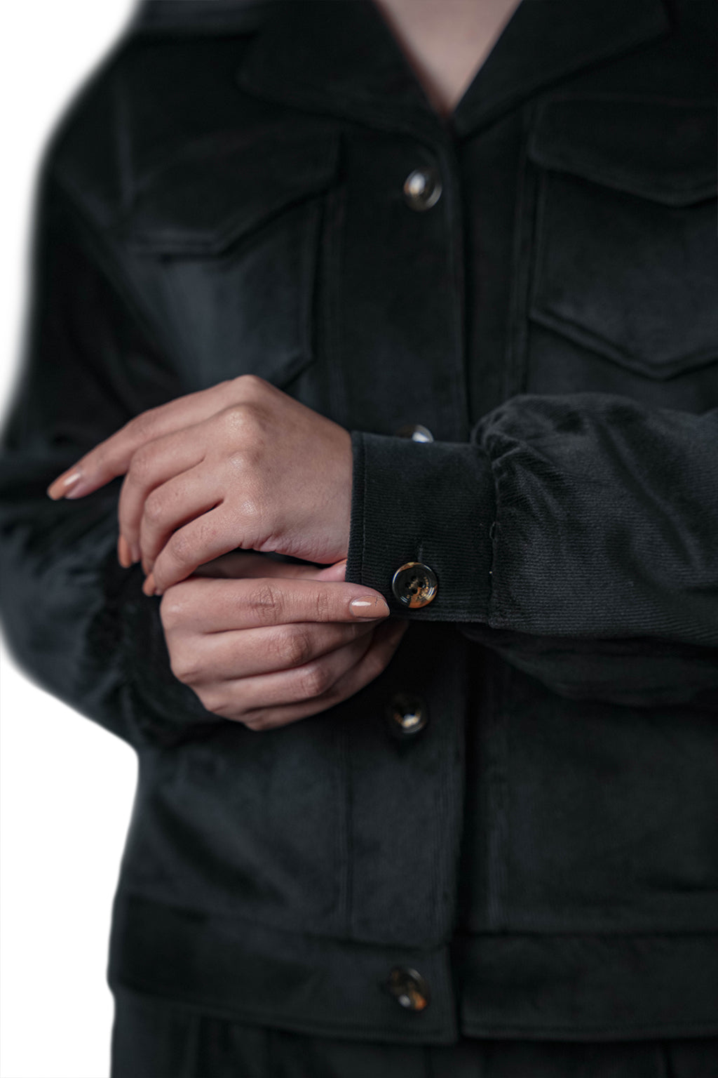 Black Velvet Co-Ord Set – Loose Fit – Women