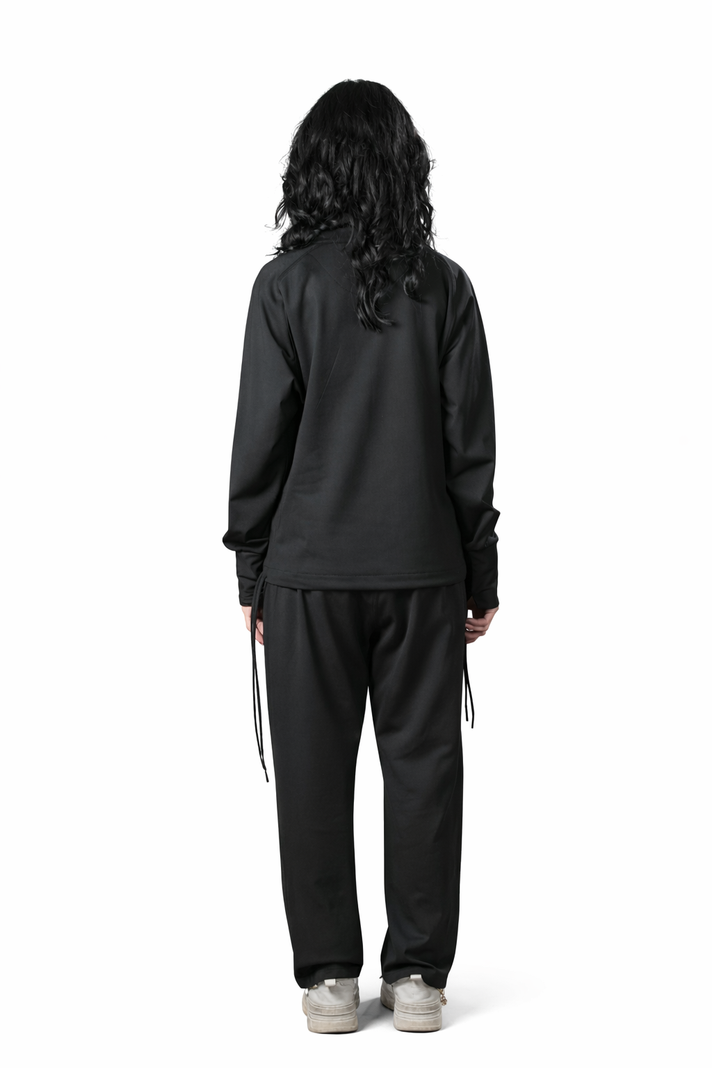 Black Zip-Up Tracksuit – Regular Fit – Women