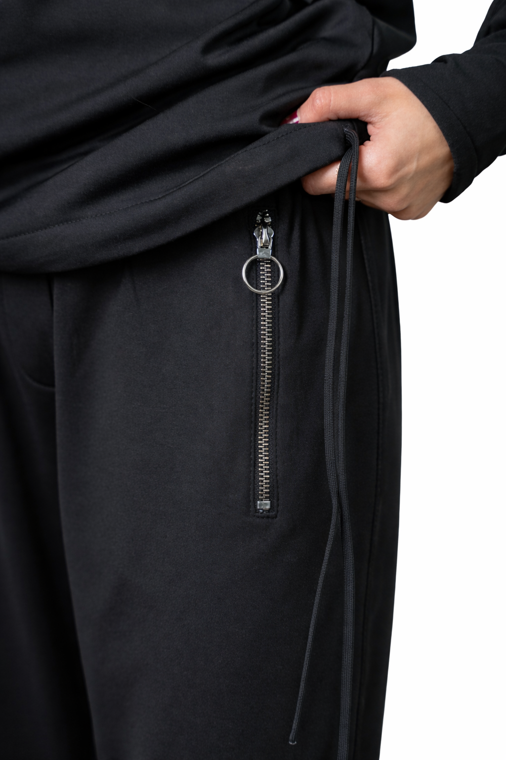 Black Zip-Up Tracksuit – Regular Fit – Women