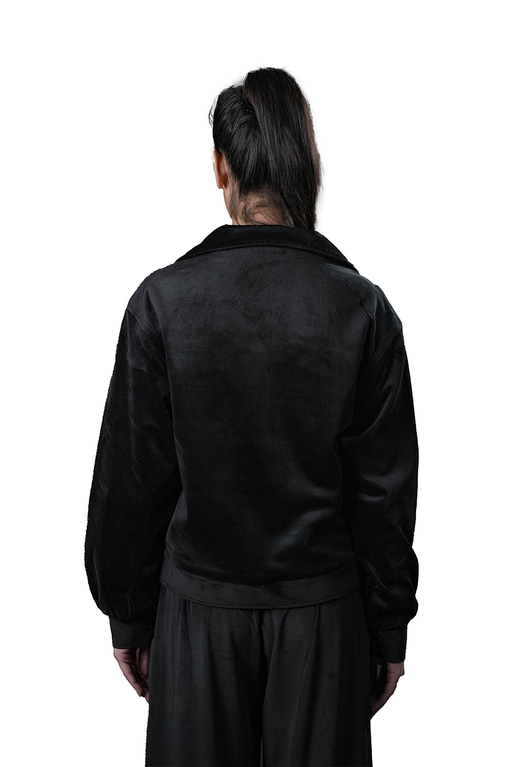 Black Velvet Co-Ord Set – Loose Fit – Women