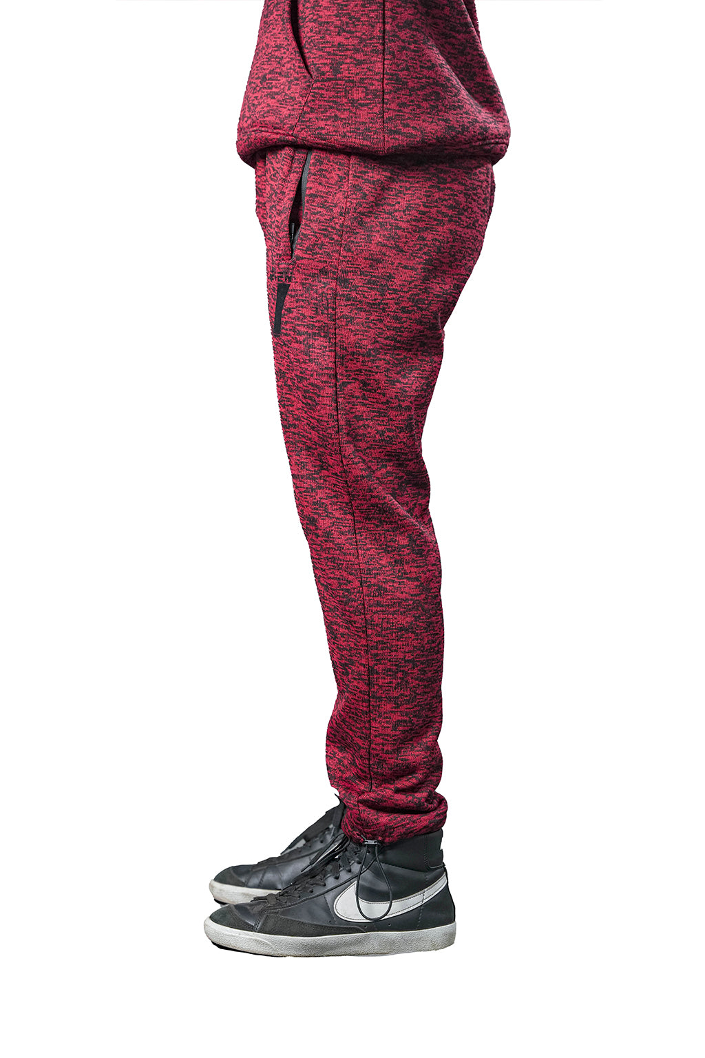 Red Textured Tracksuit – Loose Fit – Unisex