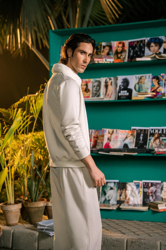 White Frost Zip Sweatshirt