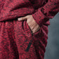 SEVEN Red Textured Tracksuit – Bold Winter Edition