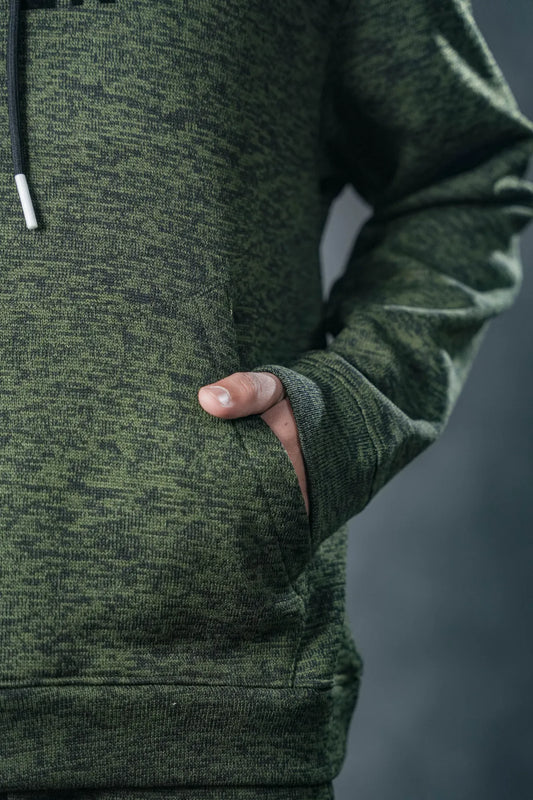 SEVEN Forest Green Textured Tracksuit - Deep Winter Edition