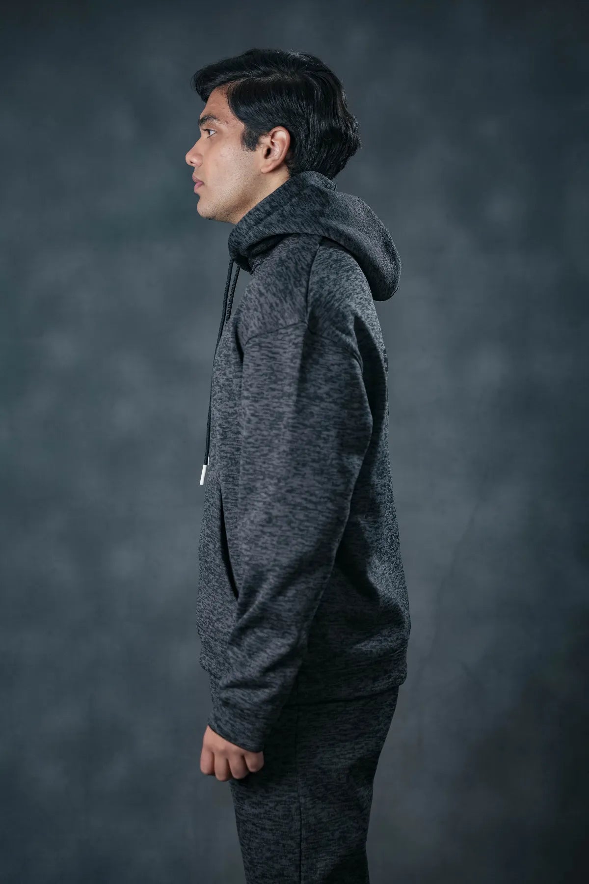 SEVEN Obsidian Black Textured Tracksuit - Premium Knit Edition