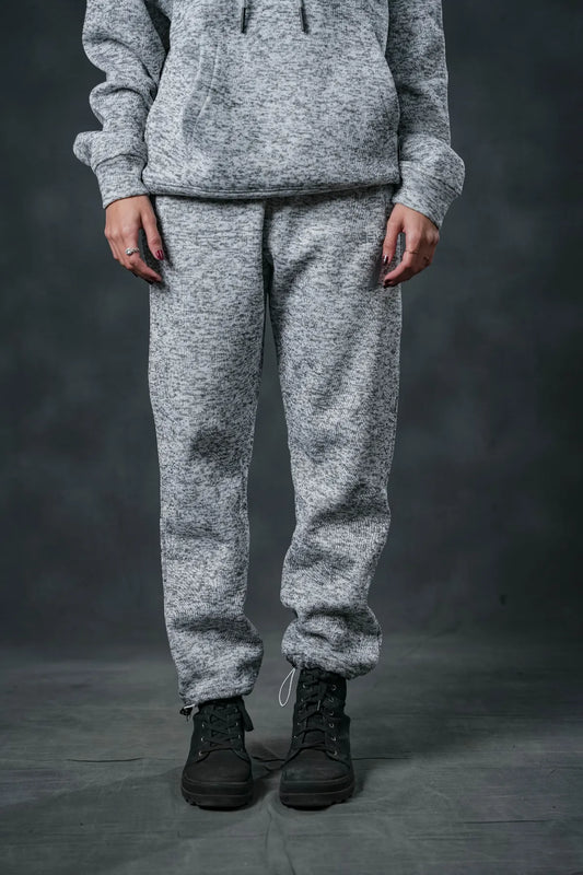 SEVEN Women's Cloud Grey Textured Tracksuit - Athleisure Comfort
