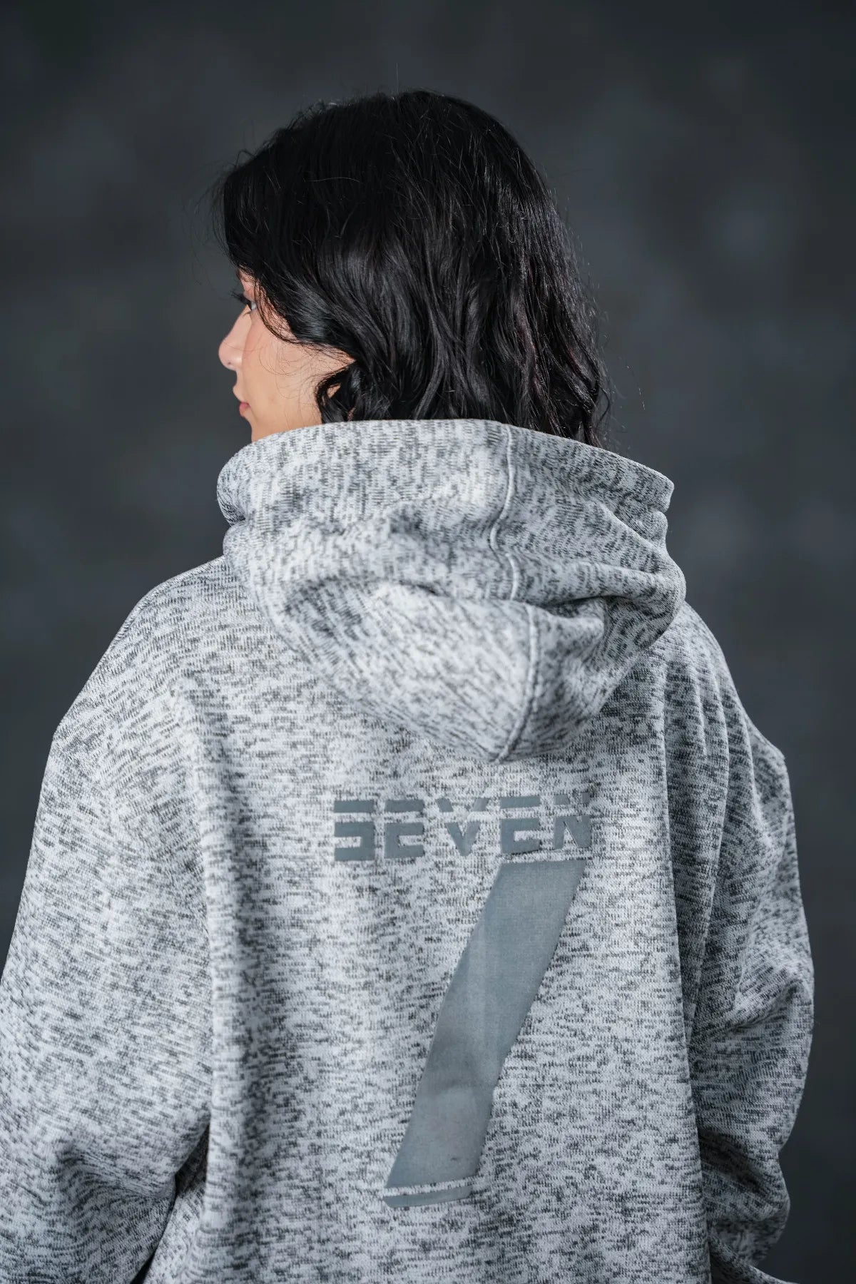 SEVEN Women's Cloud Grey Textured Tracksuit - Athleisure Comfort