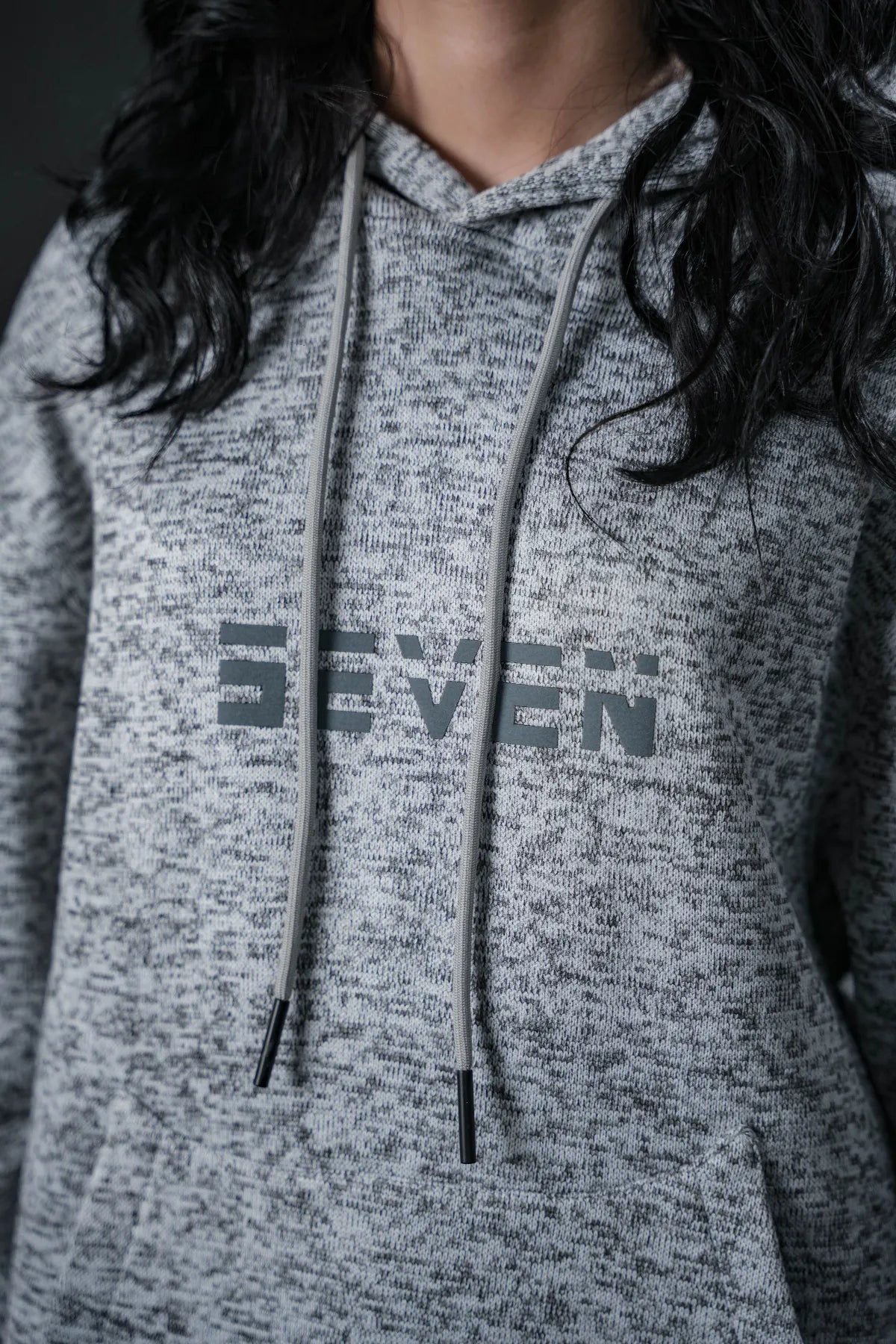 SEVEN Women's Cloud Grey Textured Tracksuit - Athleisure Comfort