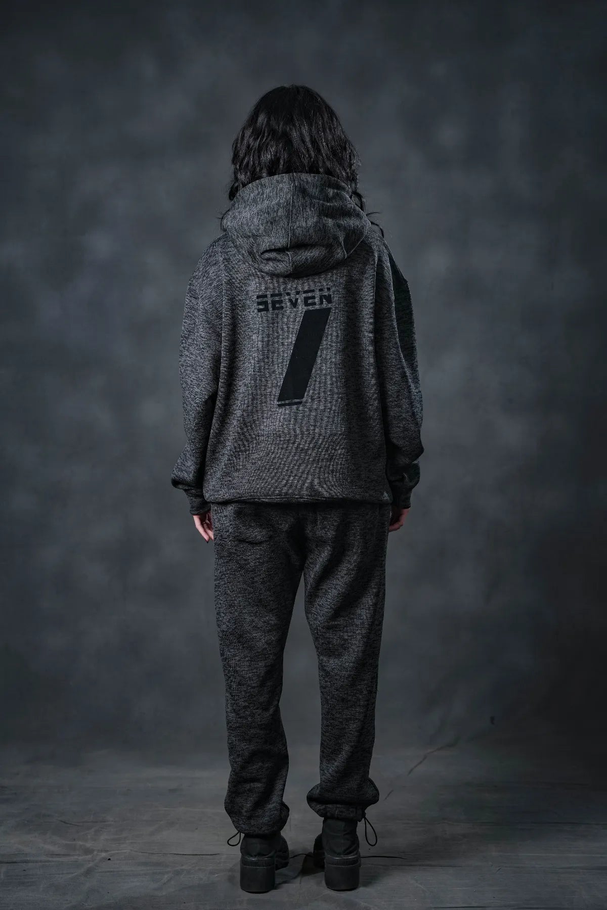 SEVEN Women's Shadow Knit Tracksuit - Core Black Comfort