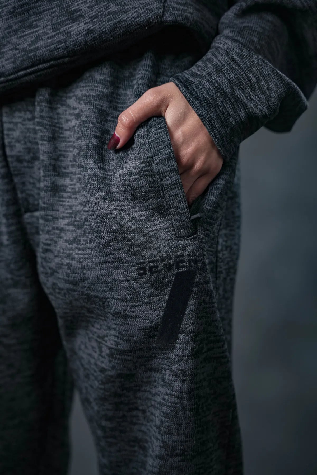 SEVEN Women's Shadow Knit Tracksuit - Core Black Comfort