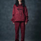 SEVEN Women's Crimson Textured Tracksuit - Statement Knit
