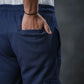 SEVEN Navy Grid Cargo Trousers - Mariner Red Pop