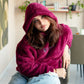 Maroon Plush Hoodie – SEVEN Cozy Edition