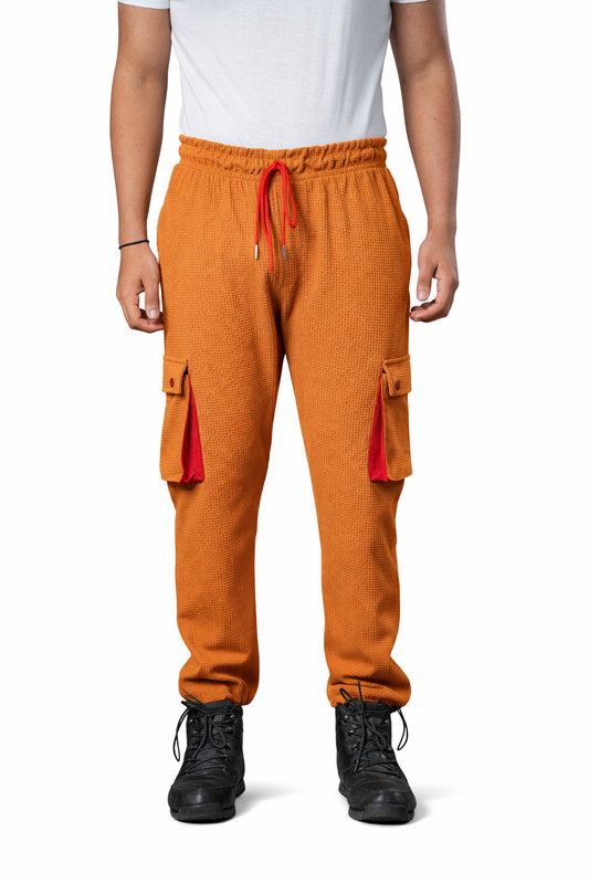 Orange Jogger Pants for Men