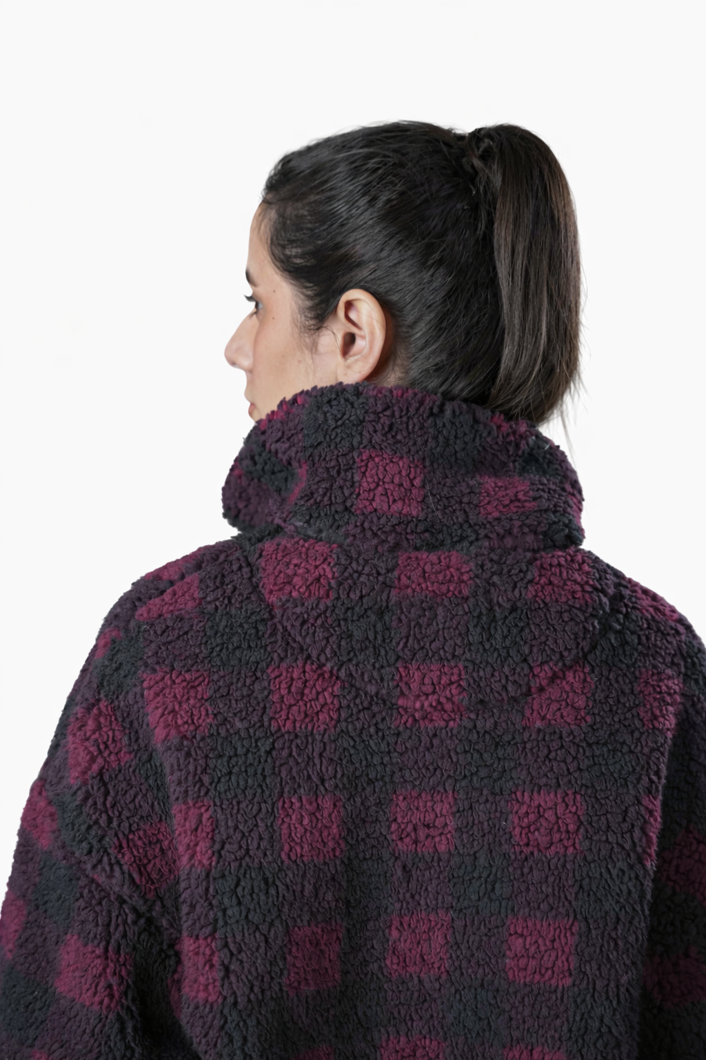 Burgundy & Black Top – Loose Fit – Women