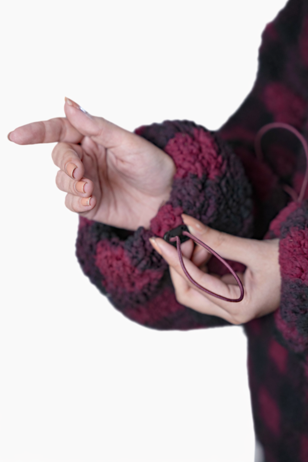 Burgundy & Black Top – Loose Fit – Women