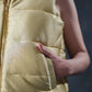 Golden Glow Sleeveless Puffer Vest