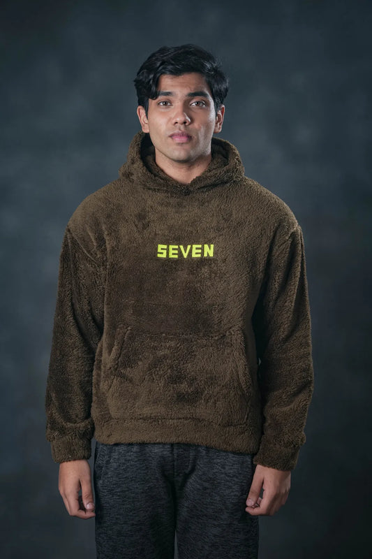Brown Plush Hoodie – SEVEN Street Edition