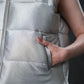 Silver Storm Sleeveless Puffer Vest