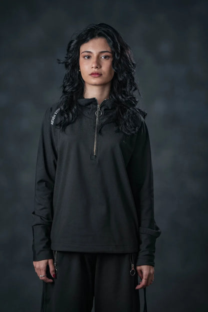 Midnight Edge Zip-Up Tracksuit – Bold Minimalist Edition