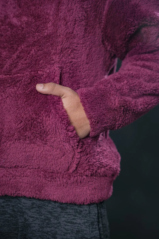 Maroon Plush Hoodie – Signature SEVEN Edition