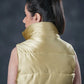 Golden Glow Sleeveless Puffer Vest